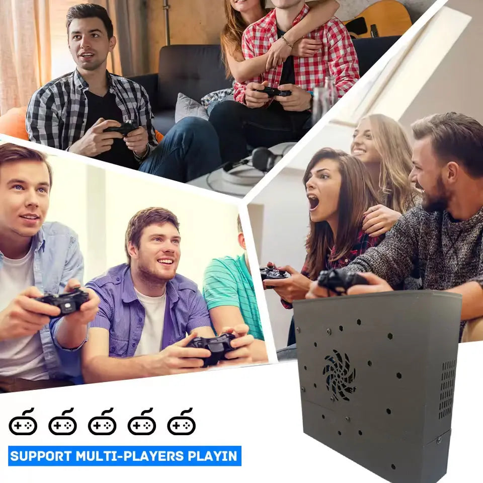 Retro Game Console for TV, 4GB RAM 500GB Storage, Plug & Play HDMI Gaming System, Supports PS2 Wii NGC N64 PSX Arcade Games