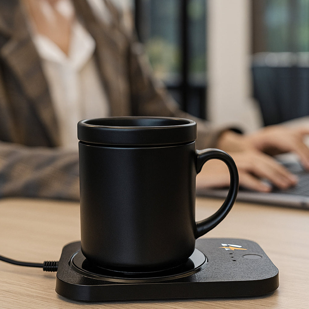 Pursonic Workspace Bundle – LED Desk Lamp + Wireless Mug Warmer - Gaskin Affiliates