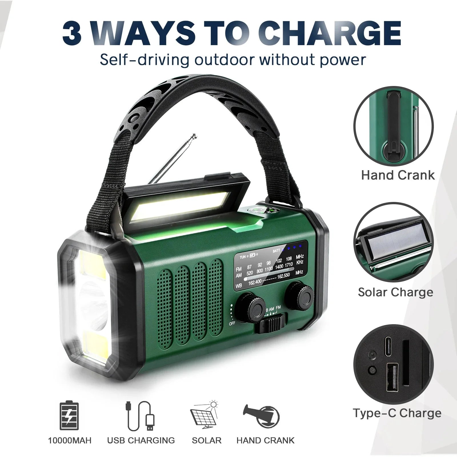 Women'S Hand Crank Emergency Radio